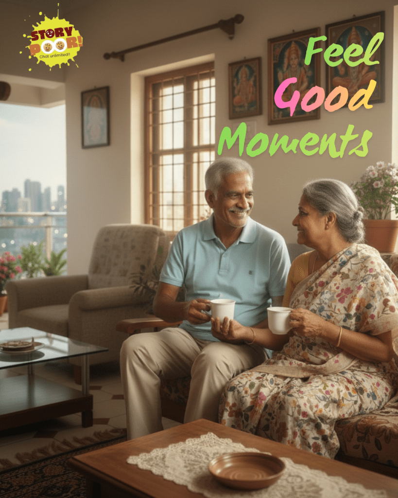 A lovely couple enjoying happy retirement