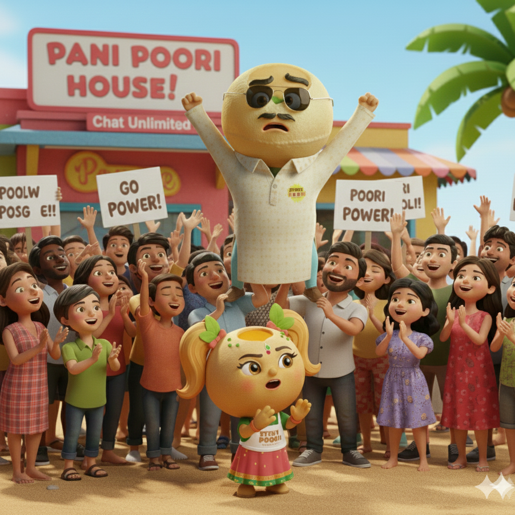 pani poori cheered by public