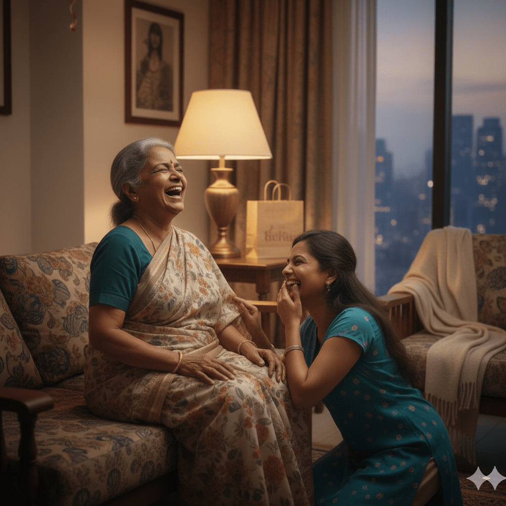 feel good moment between mother and daughter