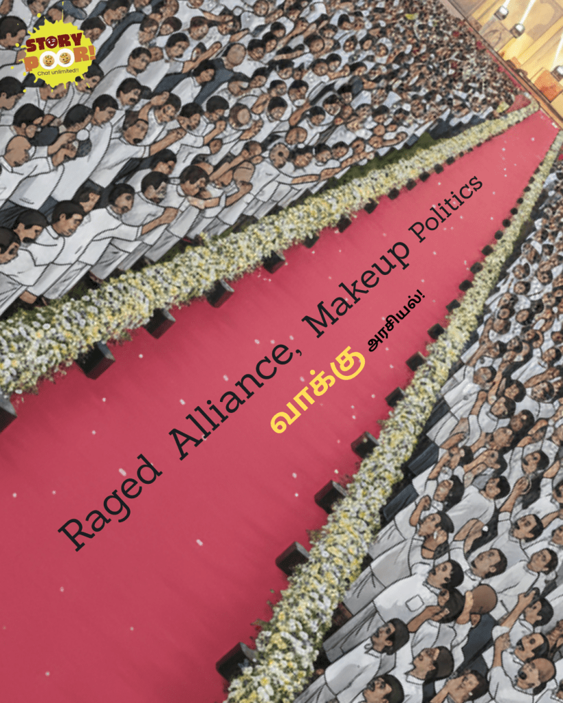 A cartoon about politicians ramp walk in Tamilnadu