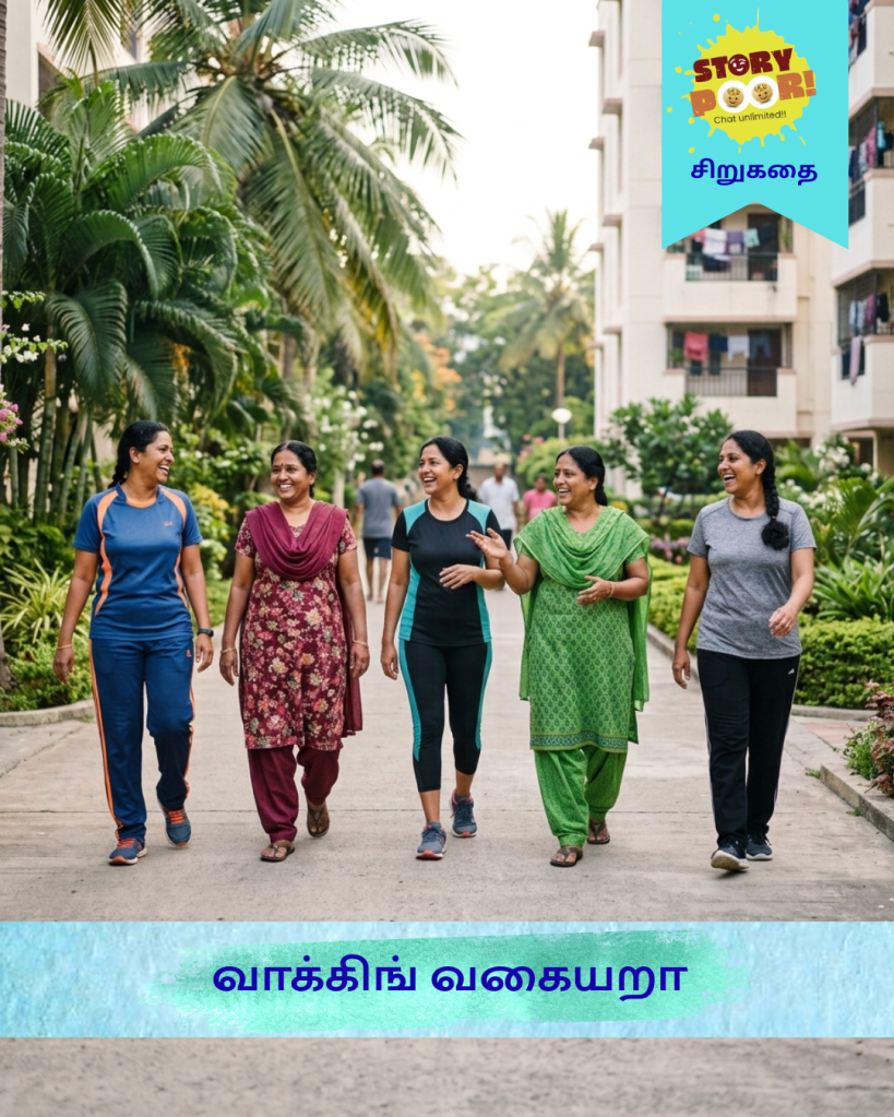 A group of friend going for morning walk
